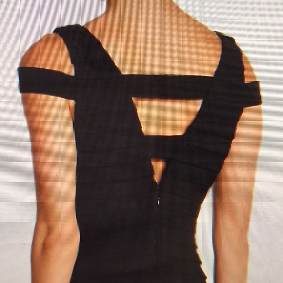 V-Neck Banded Bodycon Dress - Picture 4 of 4